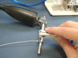 小手電極クリップ電極　溶接作業の様子